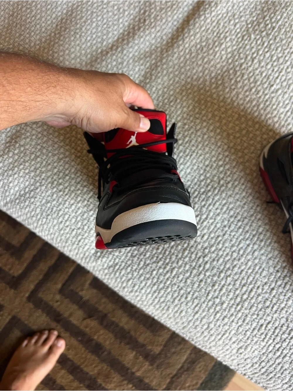 Air Jordan Flight Club ‘91 “Bred” – Men’s Size 8 red and black